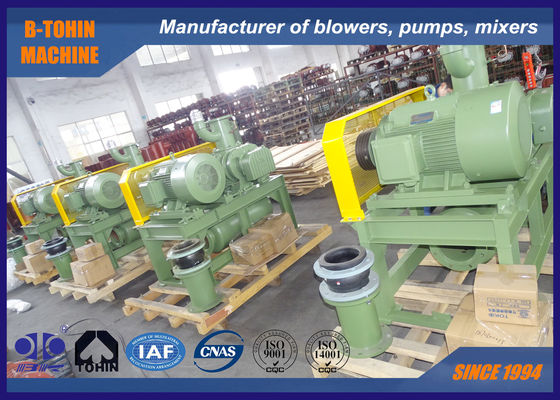 64.21m3 / دقیقه 90kW، -55KPA سبز و زرد Roots Blower خلاء پمپ