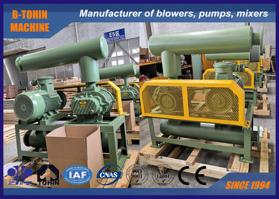 -50KPA 4.53m3 / دقیقه 7.5KW خنک کننده هوا فشار منفی ریشه ها پمپ خلاء