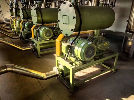 18.5KW 0.04Mpa Three Lobe Roots Blower کاربرد برای انتقال پنوماتیک پودرها، دانه ها و غیره
