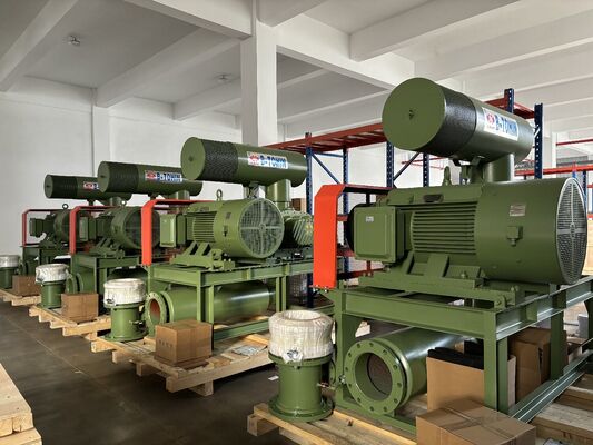 دمنده روتاری لوب روتس با 3 لیتر در دقیقه آب خنک کننده، فشار تخلیه 60-100 کیلو پاسکال و توان موتور 1.5-5.5 کیلووات