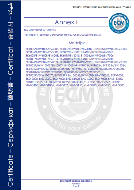 چین B-Tohin Machine (Jiangsu) Co., Ltd. گواهینامه ها